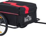 Fietsaanhanger met 20 inch wielen - Zwart/Rood