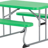 Lifetime® Kindertafel Opvouwbaar - Picknickset voor binnen en buiten - Groen
