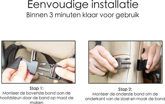Flokoo Autostoel Organizer Voor Kinderen - Opbergsysteem Auto - Zwart
