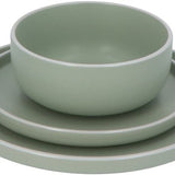 6 persoons Servies 18 delig Nordic style Keramiek - groen/wit