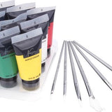 Acrylic box 9 tubes + 6 penselen