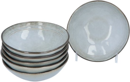 Aardewerk Servies Flower Beige 6 persoons 18-delig - Beige