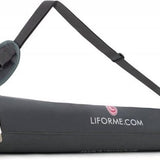 Liforme Compacte Travel Yogamat Grijs - (66 x 180 x 0,2 cm) 1,6 kg | Inclusief Draagtas | Lichtgewicht & Reisvriendelijk | Uitstekende Grip & Snel Drogend | Milieuvriendelijk Rubber | AlignForMe Markeringen | Geschikt voor Yoga Onderweg