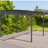 Westmann Aluminium carport met rond dak model Bergen - Antraciet - 505x300x220cm