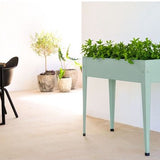 Herstera Garden® Hoge Plantenbak Staal - 100x40x84cm - Cactusgroen