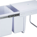 4cookz® Inbouw Prullenbak Afvalscheiding 26 cm breed - 30 liter - Wit