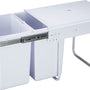 4cookz® Inbouw Prullenbak Afvalscheiding 26 cm breed - 30 liter - Wit