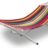 Stevige Hangmatstandaard - Wit - Staal - Afmeting: 280-340x105cm - 150kg draadvermogen