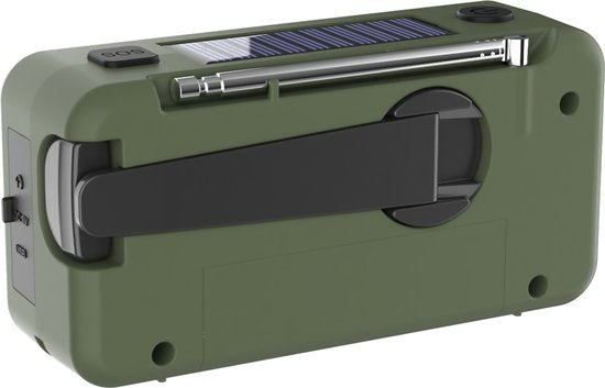 Noodradio - & Hand Crank Powerbank - AM-FM-WB Emergency Radio - & - Groen