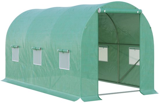 4goodz Tunnelserre Kweekkas 395x195x190 cm - Gaasplastic met Raam