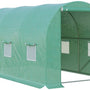 4goodz Tunnelserre Kweekkas 395x195x190 cm - Gaasplastic met Raam