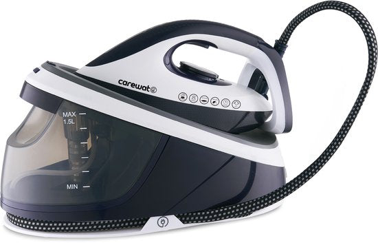 Carewat Stoomstrijkijzer met Stoomgenerator - Wit - 2200W - 1.5L Uitneembare Watertank - 100 g-min Stoomproductie - Keramische Zoolplaat - 3.0 Bar Stoomdruk - Anti-Oververhitting - Geschikt voor alle stoffen