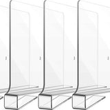 Plankverdeler - 4 Stuks - Transparant - Kledingkast Organizer - Plank Organizer - Boekenstandaard - Plank Verdeler - Kast Verdeler