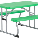 Lifetime® Kindertafel Opvouwbaar - Picknickset voor binnen en buiten - Groen
