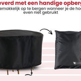 Tuinmeubelhoes Rond - Zwart - Beschermhoes voor je Tuinset - Tuinmeubelbeschermhoes