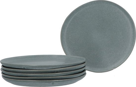 Aardewerk Servies Spring Grey 6 persoons 18-delig