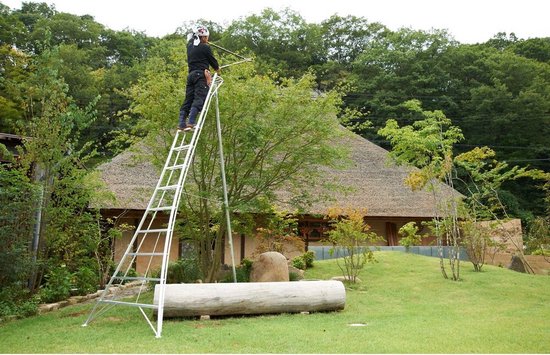 Niwaki Driepoot Tuinladder 360 cm Snoeiladder Tripod Ladder - Plukladder NW03600