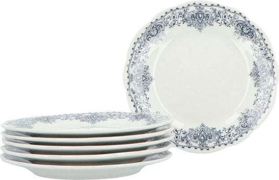 Serviesset Cottage 6 persoons - Klassiek Servies Porselein 18-delig
