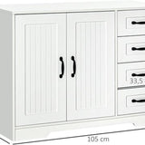 4goodz Buffetkast met 4 Laden 40x105x76 cm - Wit