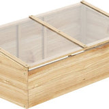 4goodz Houten Kweekbak, Mini Kweekkas 100x50x35 cm - massief hout