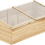 4goodz Houten Kweekbak, Mini Kweekkas 100x50x35 cm - massief hout