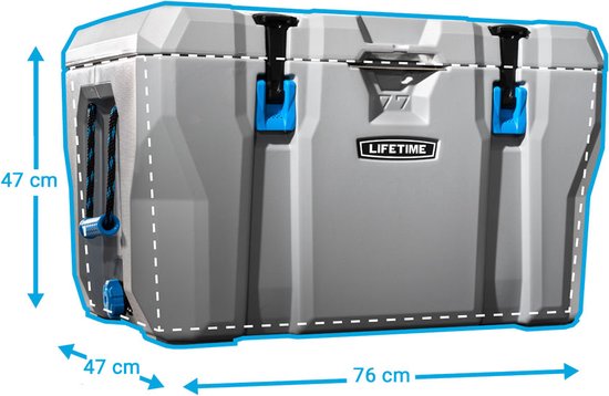 Lifetime® Ultra Koelbox 73 Liter LB90903 - 7 dagen Isolatie - 60 blikjes