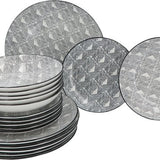 Serviesset 6 persoons Porselein Bohemia Ethnic 18-delig - Zwart/Wit