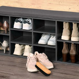 Kesper Schoenenbank kussen 10 vaks 103,5x29,5x48cm - Grijs