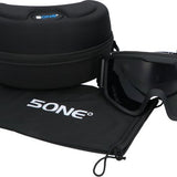 5one® Alpine 4 Black Skibril met anti-condens en bewaarcase - UV 400