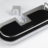 4Goodz zwart chromen doucheplank voor douchestang 30x12x5cm