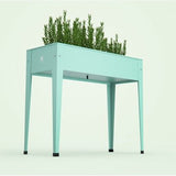 Herstera Garden® Urban Hoge Plantenbak Staal - 100x40x84cm - Mintgroen
