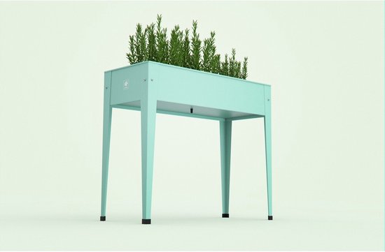 Herstera Garden® Urban Hoge Plantenbak Staal - 100x40x84cm - Mintgroen