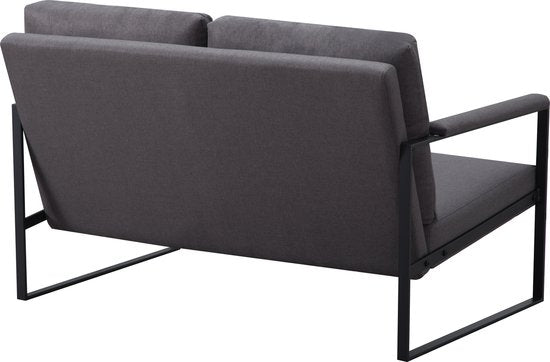 Zitbank voor 2 Personen - Grijs - 125 x 80 x 77 cm - Loveseat - Stijlvol en Comfortabel voor Elk Interieur