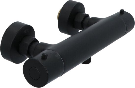 Luzzo® Douche Thermostaatkraan Rond 15cm - Douchekraan Zwart