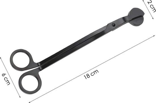 Kaarsenknipper voor de kaarsen - Zwart - Lontenknipper - Wick trimmer - 18 x 6 x 2 cm - Lont Schaar