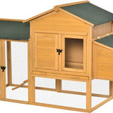 Kippenhok met Uitloop en Nestkast - Hout 168x75x103 cm