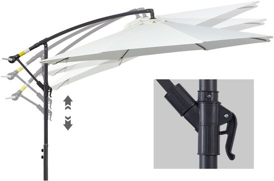 Zweefparasol 300 cm Rond - Creme