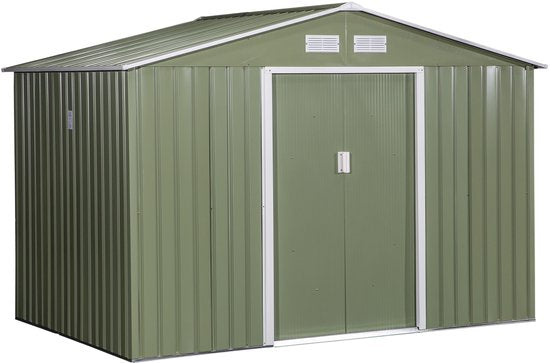 4goodz Gereedschapsschuur Gepoedercoat Metaal 277x195x192 cm - Groen