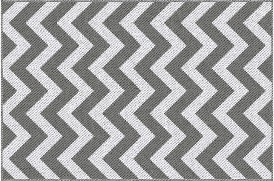 4goodz Waterbestendig Buitenkleed met Draagtas 121x182 cm - Grijs/Wit
