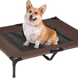 Ventilerend Hondenligbed 92x76x18cm- Comfortabele hondenstretcher - Bruin
