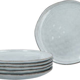 Aardewerk Serviesset Flower Beige 6 persoons 12-delig - Grijs