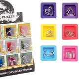 Hersenkraker metalen puzzel 9 assorti in display
