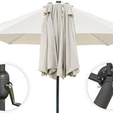 4goodz Duo-parasol 460x270 - brede XL parasol - Donkergrijs