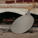 Pizzaschep - Pizzaschep RVS Rond voor BBQ of Oven - Houten Handvat 30cm Pizzaschep - Pizzaspatel - Taartschep -Spatel - Cadeau voor Pizzaliefhebber -