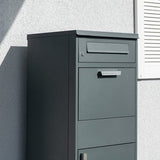 Westmann Pakketbrievenbus met los Postvak - Staande Pakketbox - Antraciet
