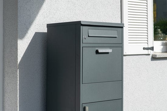 Westmann Pakketbrievenbus met los Postvak - Staande Pakketbox - Antraciet