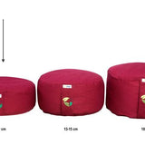 Ecoyogi meditatiekussen rond - laag (10-12cm)