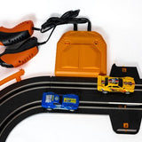 DMG Supply Racebaan - Autobaan Speelgoed - 2 Opstellingen Mogelijk - Dubbele Racebaan met Looping - 2 Auto's - Rondeteller - 3 Meter