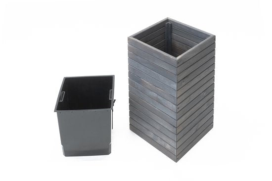 Westmann Mono Houten Plantenbak Pilaar 35x35x56 cm - Grijs