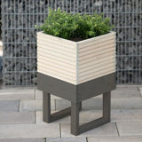 Westmann Kathleen Houten Plantenbak 33x33x54 cm - Grijs